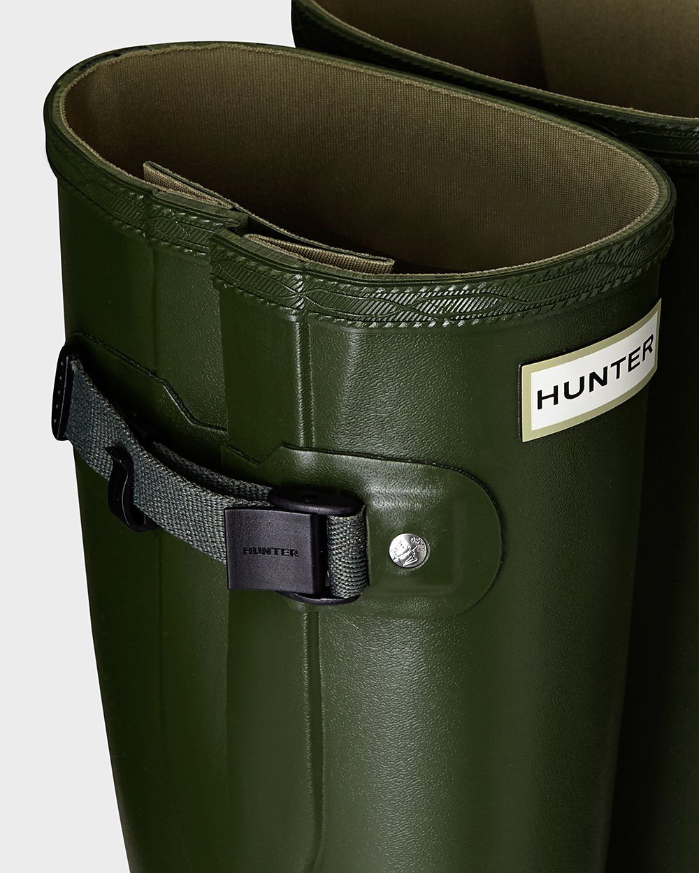 Hunter Høye Gummistøvler Grønn - Dame Norris Field Side Adjustable - Norge QJCHBK-917